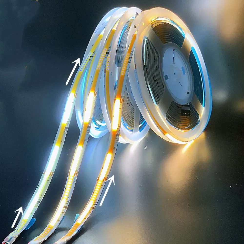 10M smart flowing COB LED Strip Running water Light Horse Race Lamp 360Led With Backflow Marquee White Nature Warm White DC24V