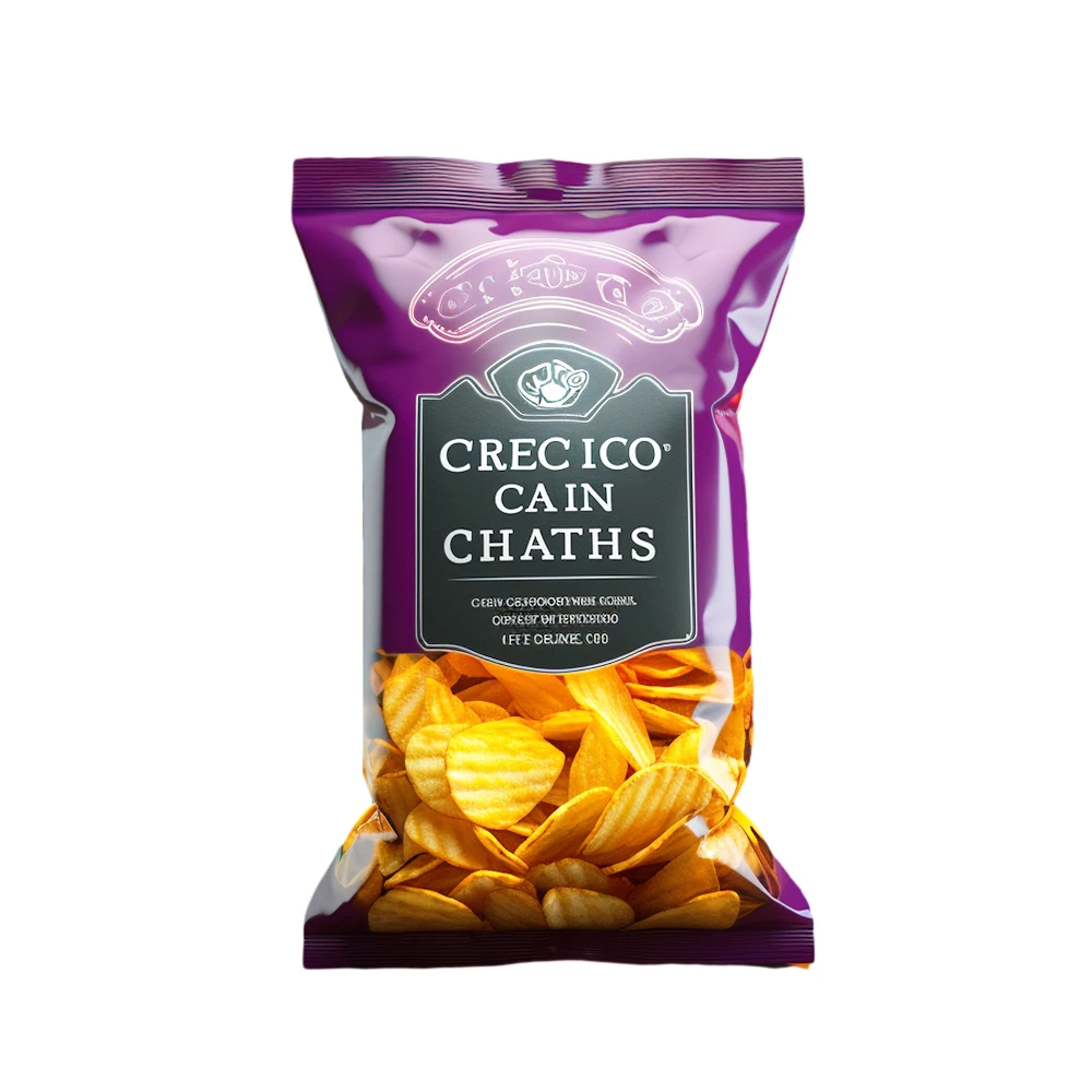 Custom compostible pouches food grade chips snack food bags packaging
