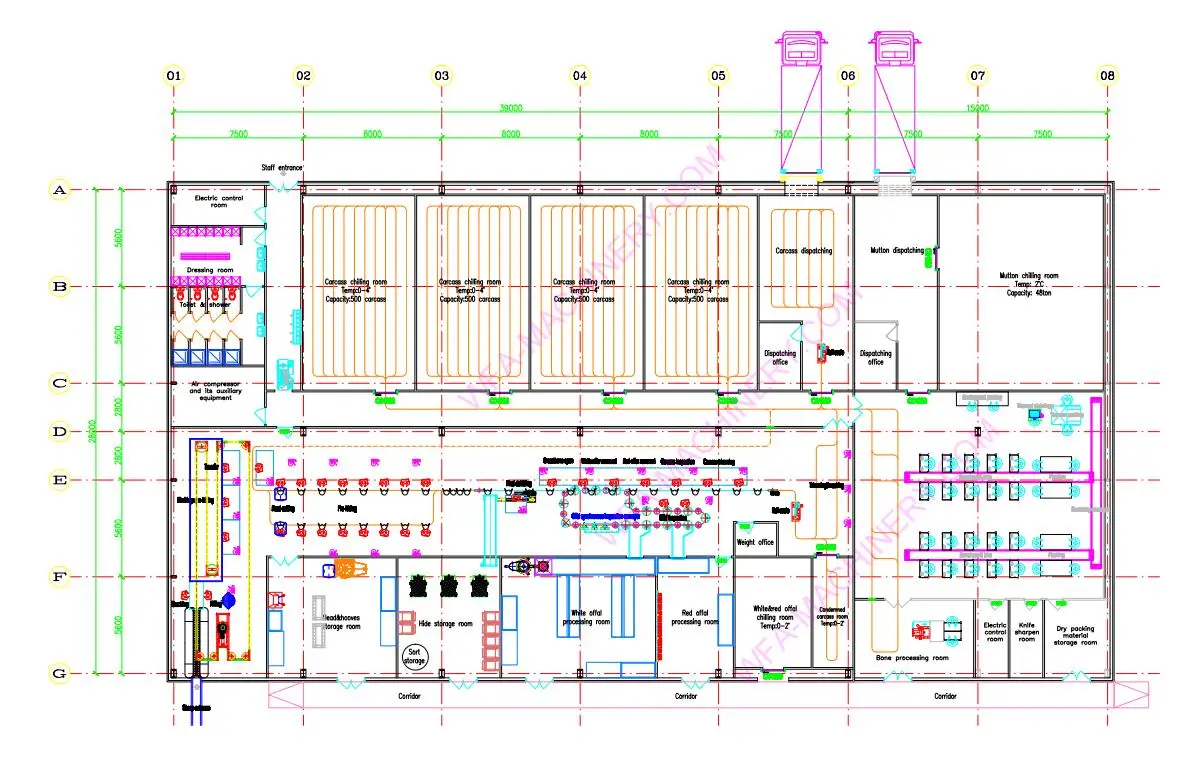 Free design goat slaughter machine carcass convey rail abattoir lamb ram slaughterhouse machinery with sheep butcher equipment