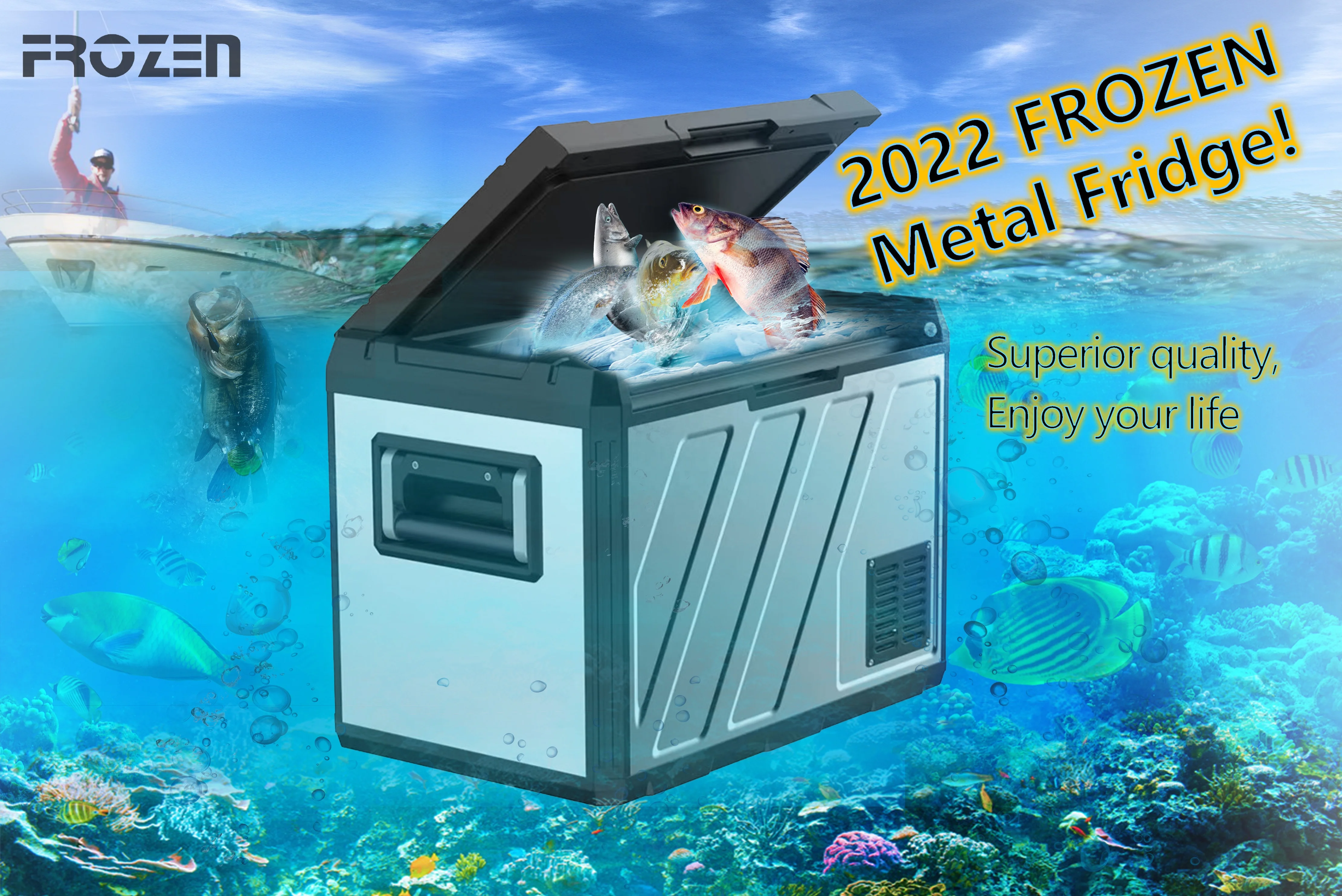 50L 60L 70L 316 Metal Fridge 4X4 4WD Cooler Freezer Car Cooler Fridge Stainless Steel Fridge Metal Refrigerator