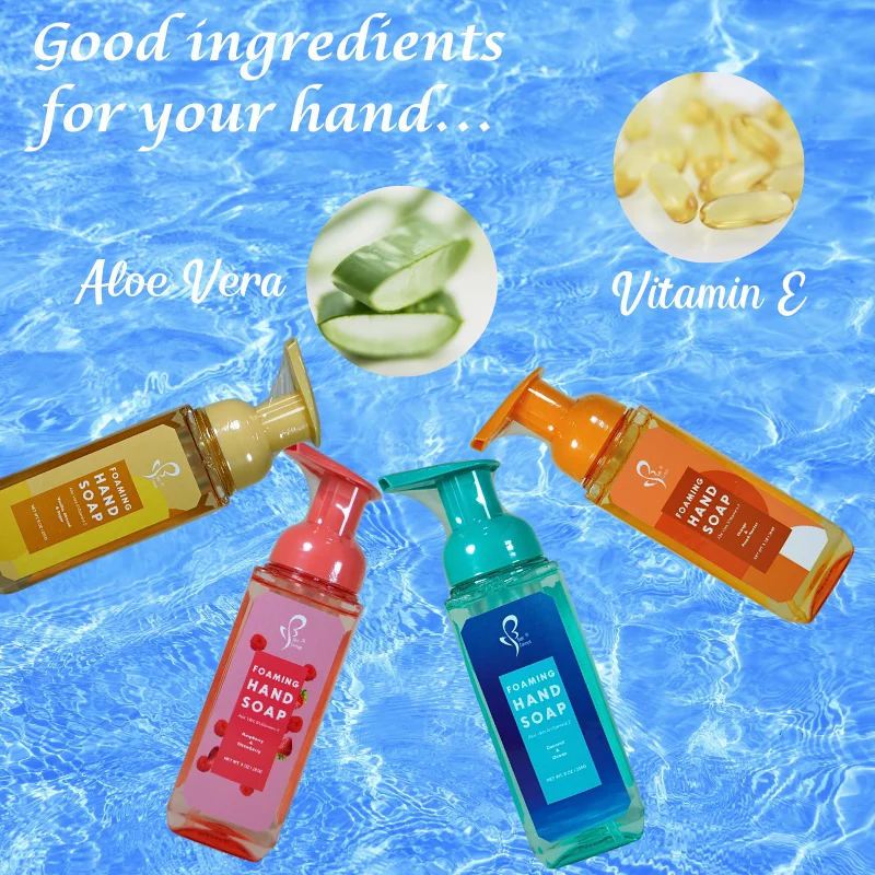 OEM SMETA manufacturer natural organic hand wash custom hand foam soap orange ocean strawberry liquid hand soap private label