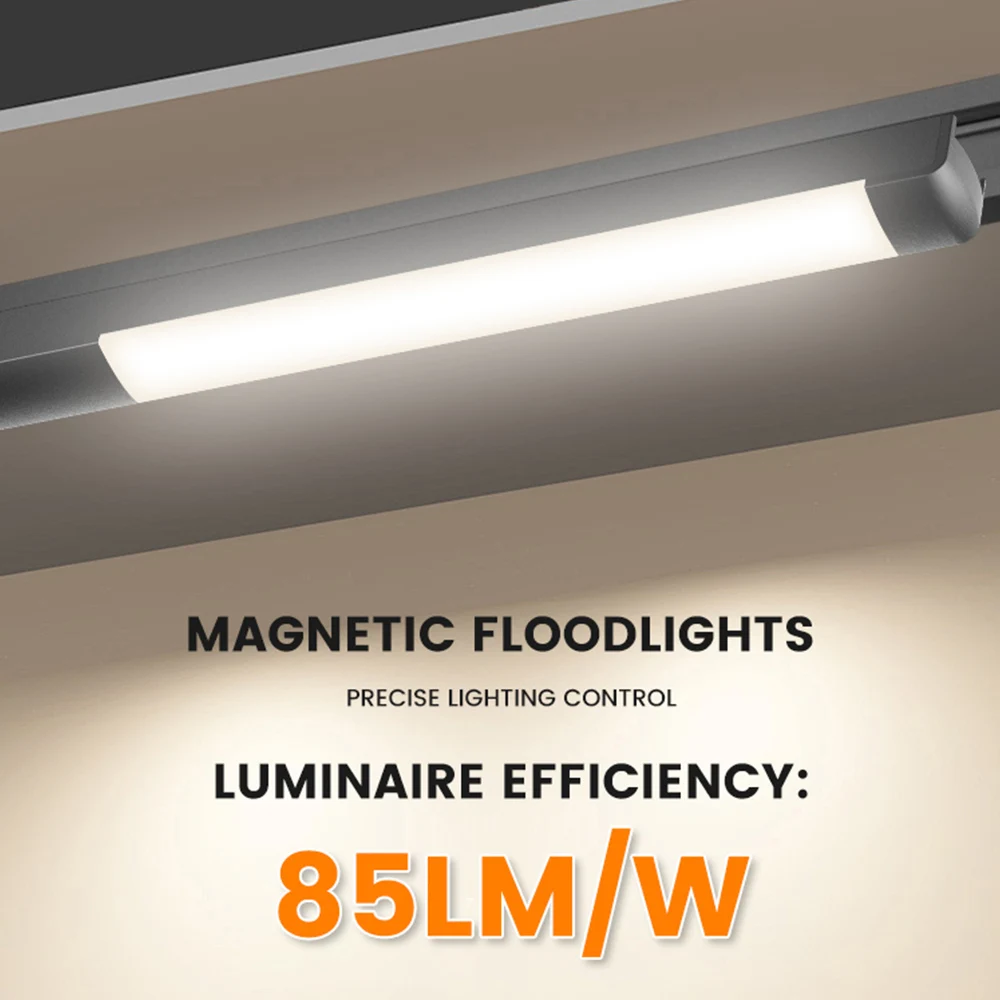 Simple Indoor Linear Lighting System Commercial Hot-Selling Lighting Magnetic Rail Floodlight