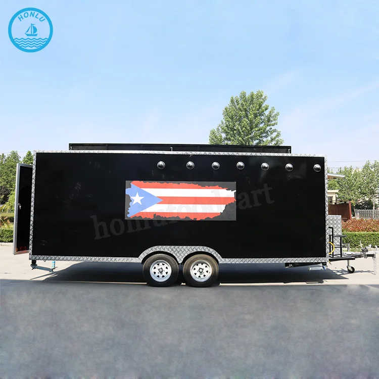 Food Truck Trailer Snack Food Trailer Mobile Kitchen Crepe Catering Trailer With CE