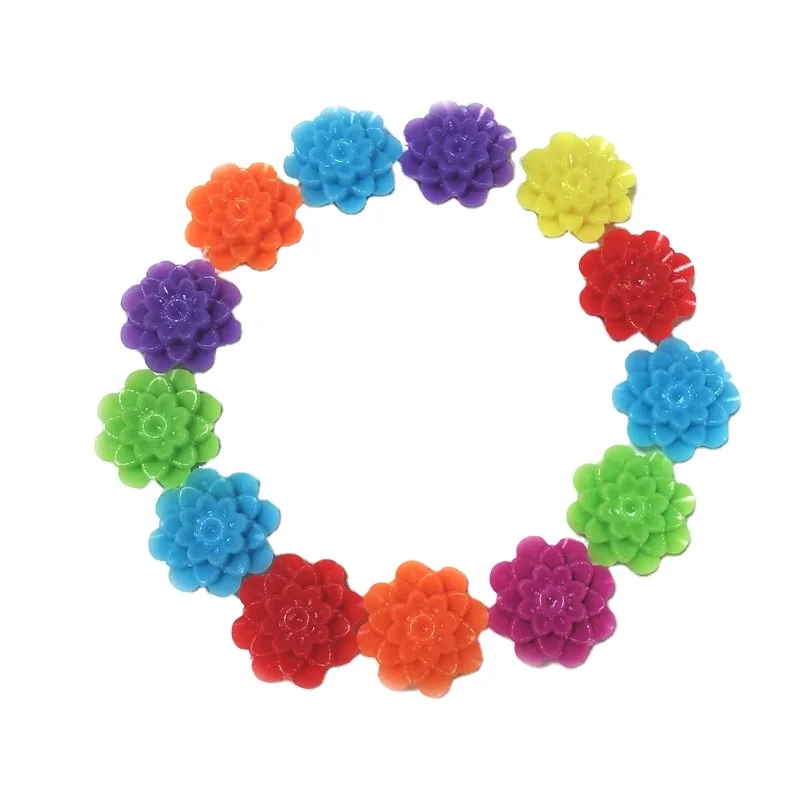 Hot sale of high quality plastic mixed dispersion beads double hole shaped beads girls beads