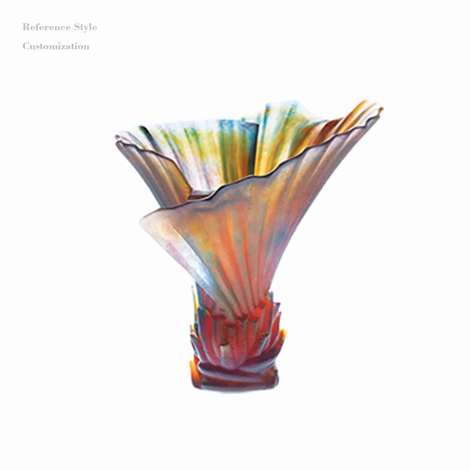 Домашний стол Свадебный декор роскошная хрустальная ваза для пальмы стеклянная ваза для цветов