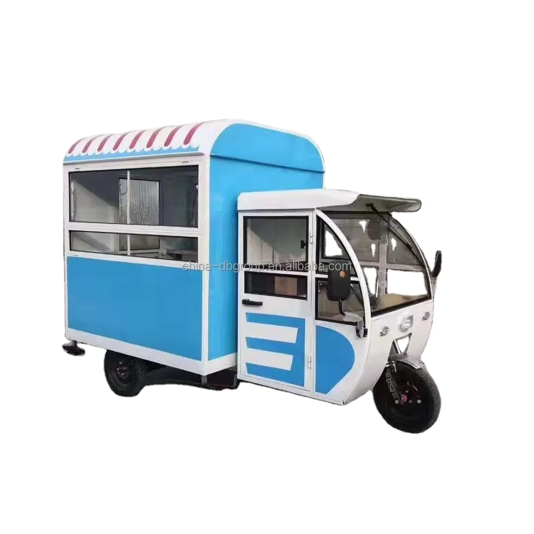 Mobile Fast Food Truck Moving Dining Car Outdoor Street Kitchen Restaurant Food Trailer for sale
