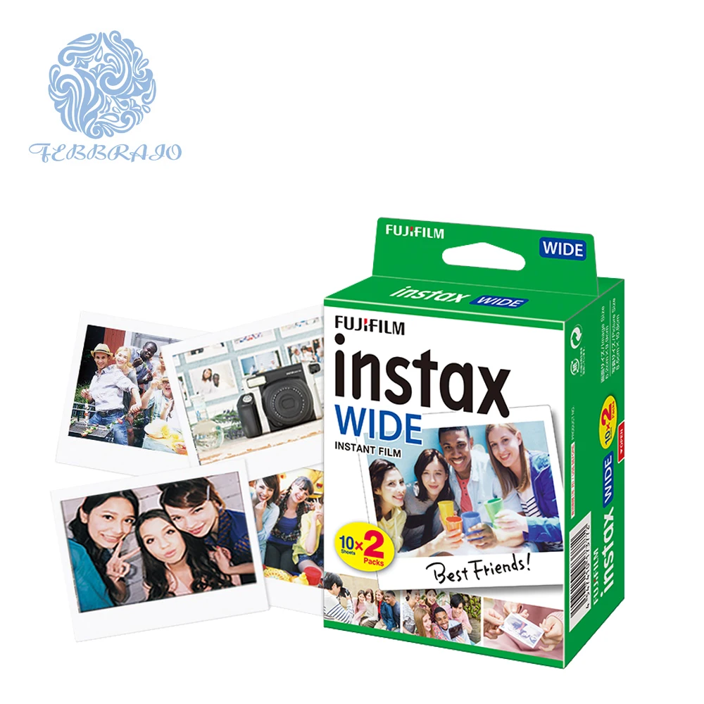 
 Fuji instax wide film twin pack (2*10 листов) Всего 20 листов фотографий с белой рамкой  