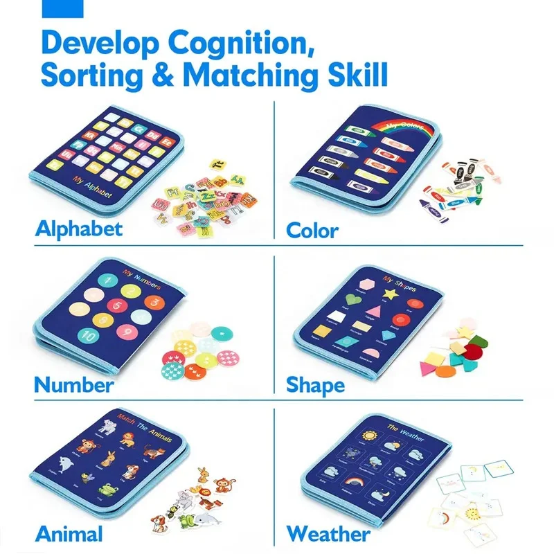 High Quality Montessori Sensory DIY Busy Board Early Educational Toddler Toys Quiet Busy Book for Kids