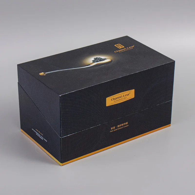 Custom Logo Velvet Eva Liner Lumpfish Paper Packaging Empty Caviar Packaging Box
