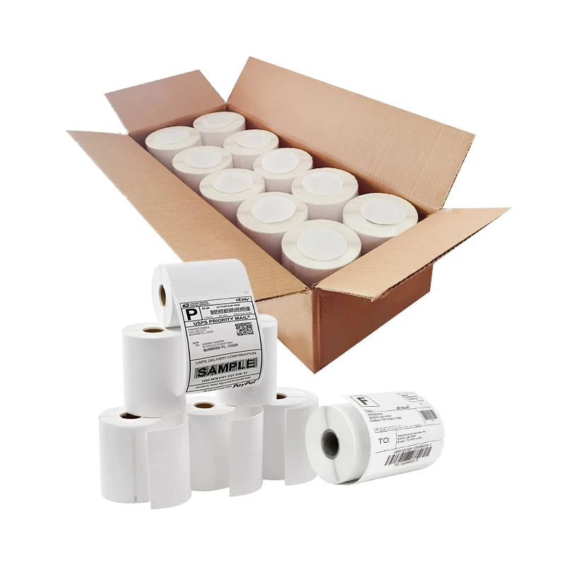 custom direct thermal paper label roll and price label stickers