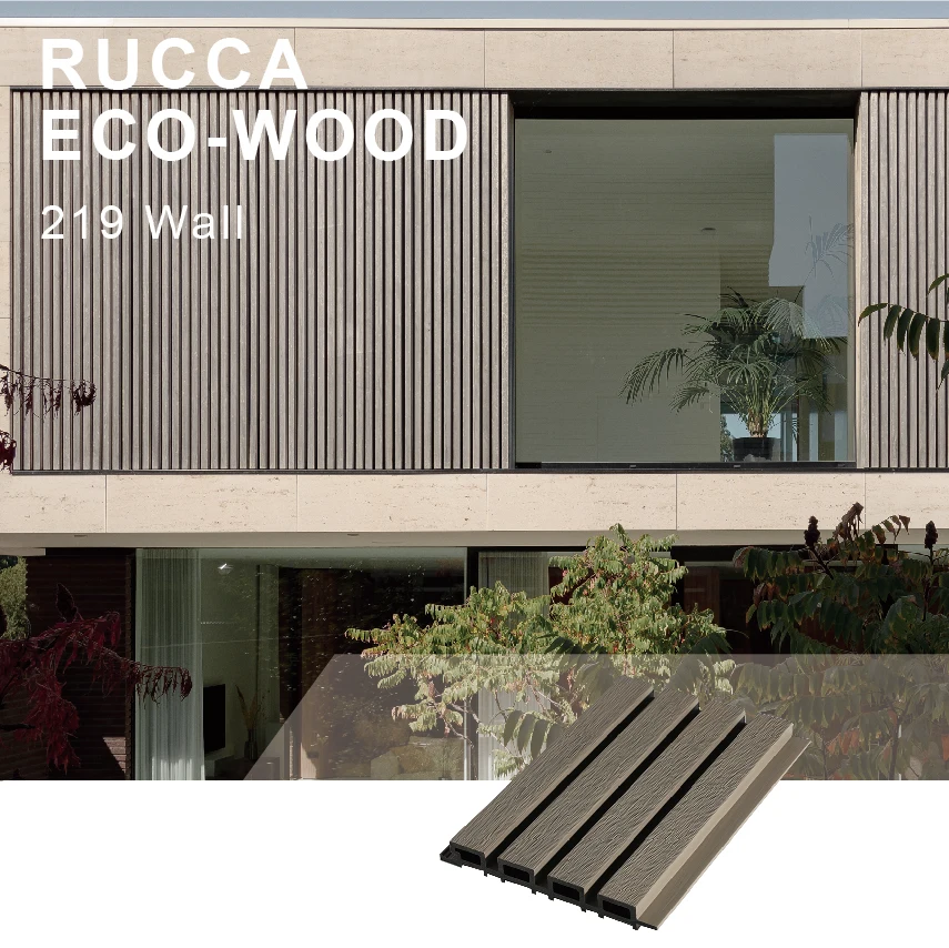 Co-extrusion wall products wood plastic composite board wall cladding exterior decorative panels 219*26mm