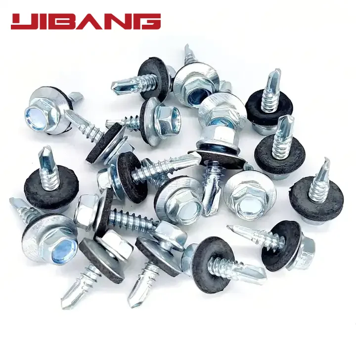 DIN7504K manufacturer Bright Zinc Plated Hex Head EPDM Washer Self drilling screw self tapping screws