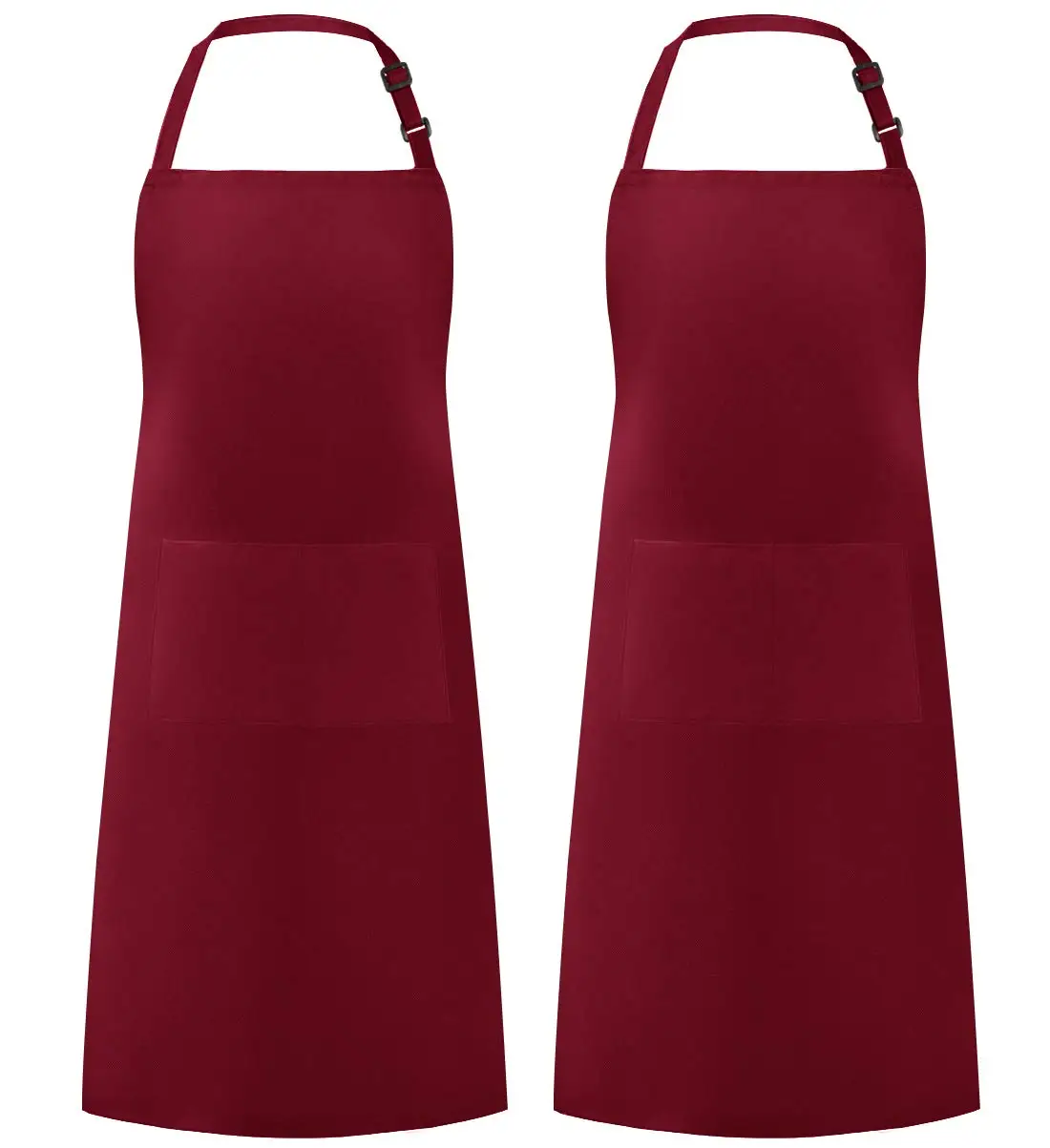 100% Cotton Kitchen Apron with an Adjustable Neck with Long Ties for Women Men Chef