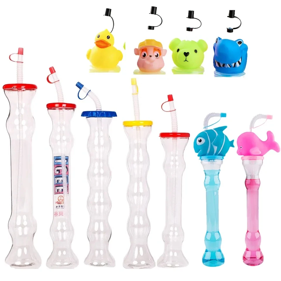 Plastic Yard Glass 500 ML Party Slush Cup With Straw And Cover