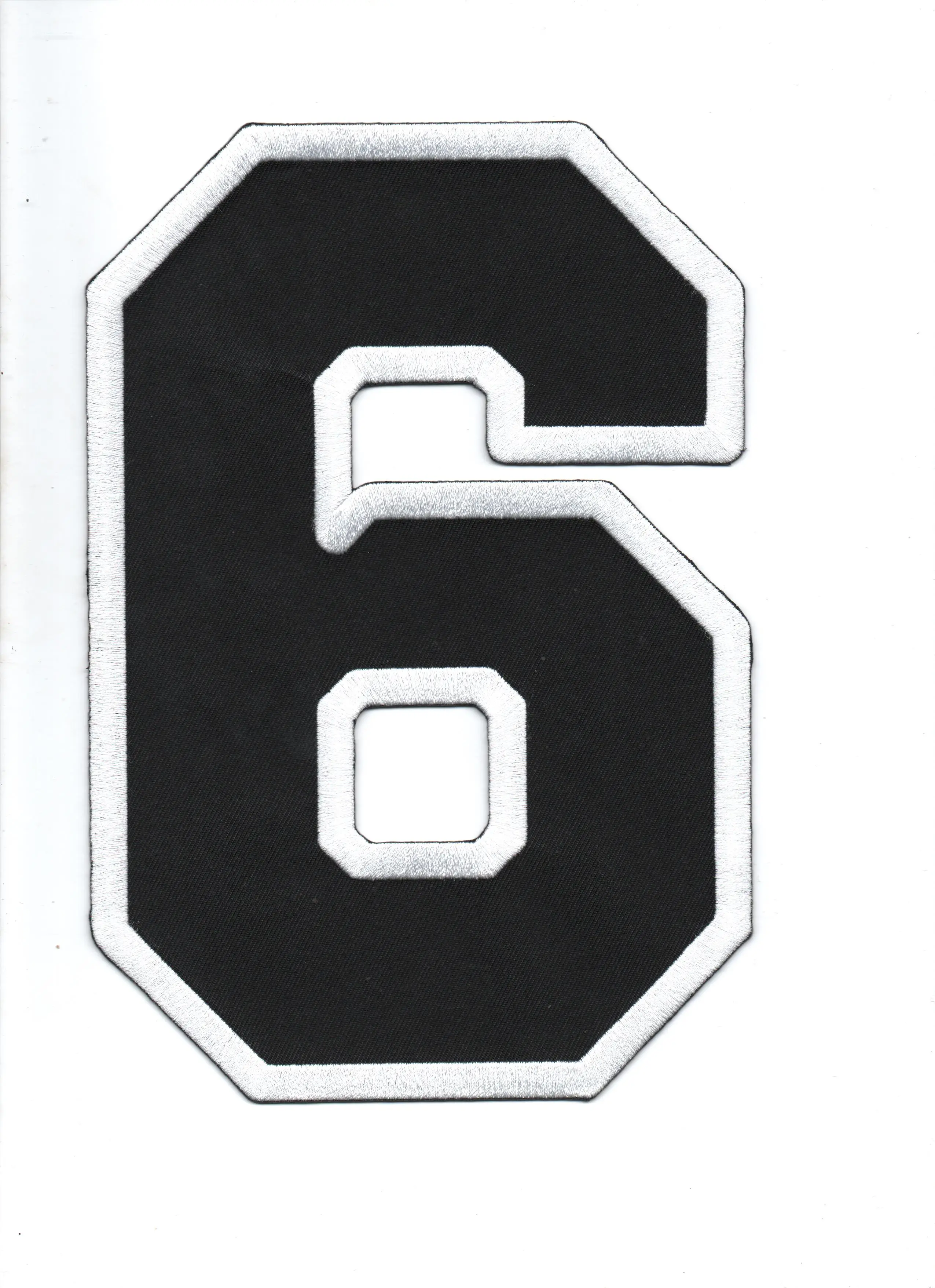 Custom Large Size Embroidered Iron On Patch Number For Clothing