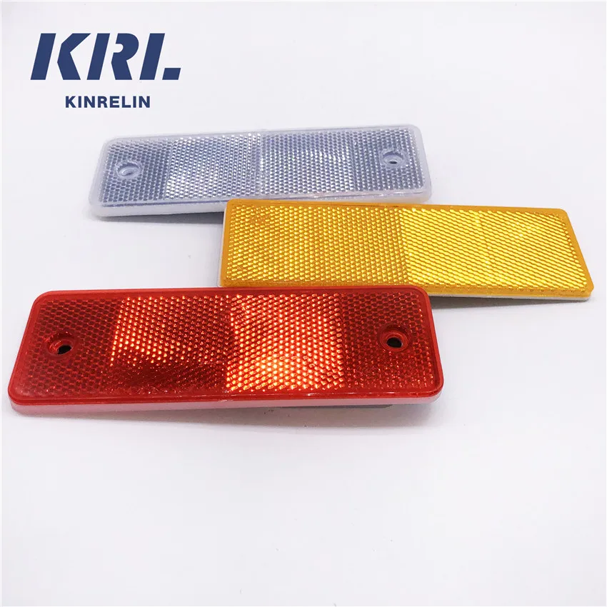 Bike Trailer Truck Boat Marker Round Rectangle Amber Reflector Lamp Adhesive Tape