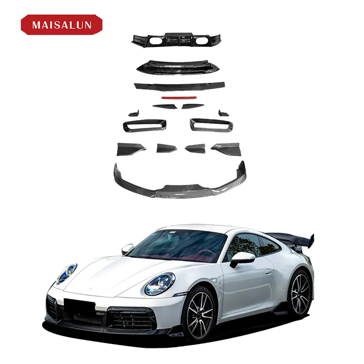 High Quality carbon fiber material quality for Bodykit For Porsche 911 991.2 B style car kit car bumper auto parts