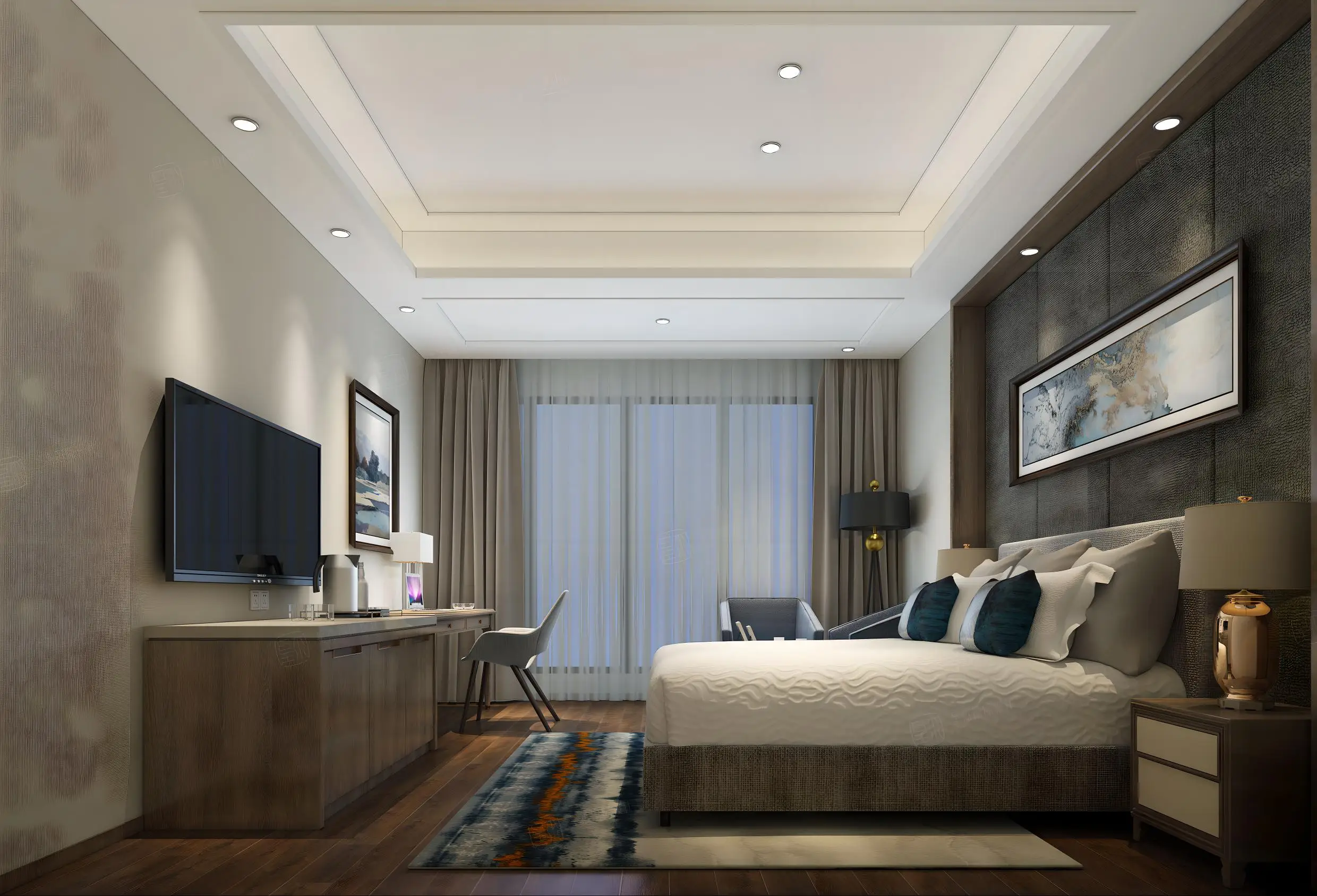 Modern Design Customized Hotel Sets Furniture Sofa Set Bedroom Bed 5 Star Hotel Bedroom Furniture