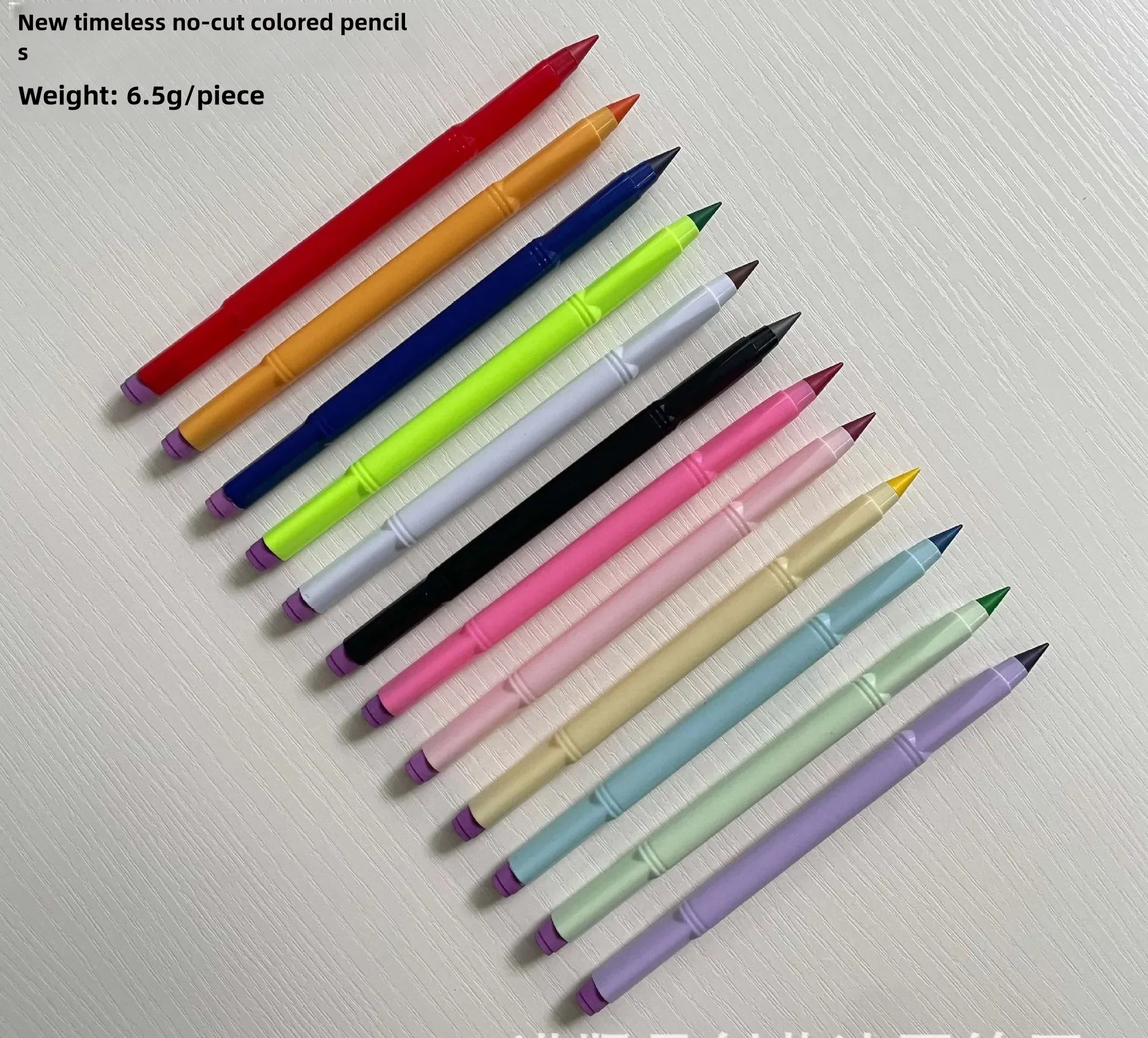 Hot Office School Supplies Cute Multicolor Gradient Colored Pencils Erasable Pencils for Students