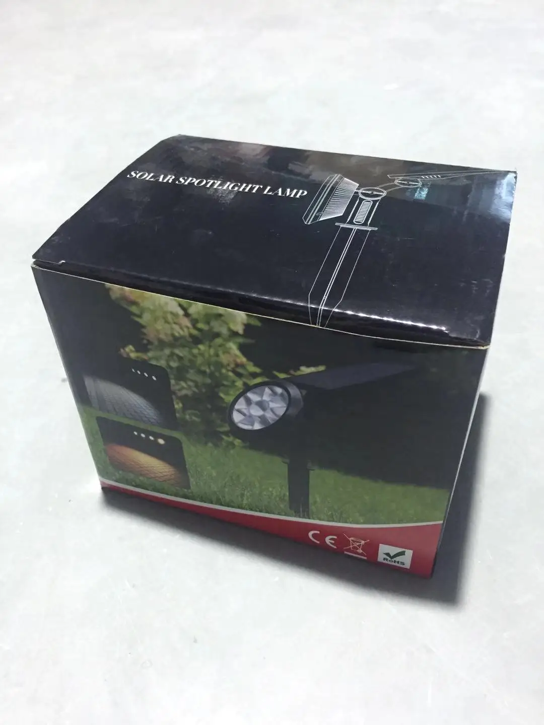 RGB 7 colors garden lawn spotlights solar powered lighting solar led spotlight lamp