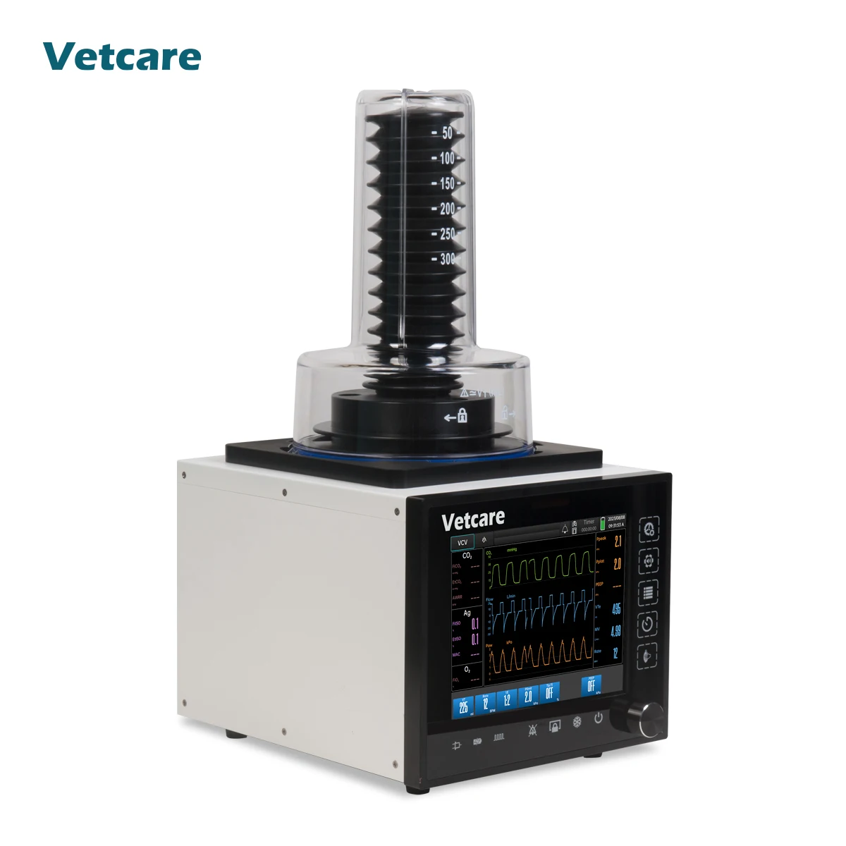 iVvet-7 is a multi-functional,high specification and reliable ventilator with real-time tidal volume monitoring to ensure safe