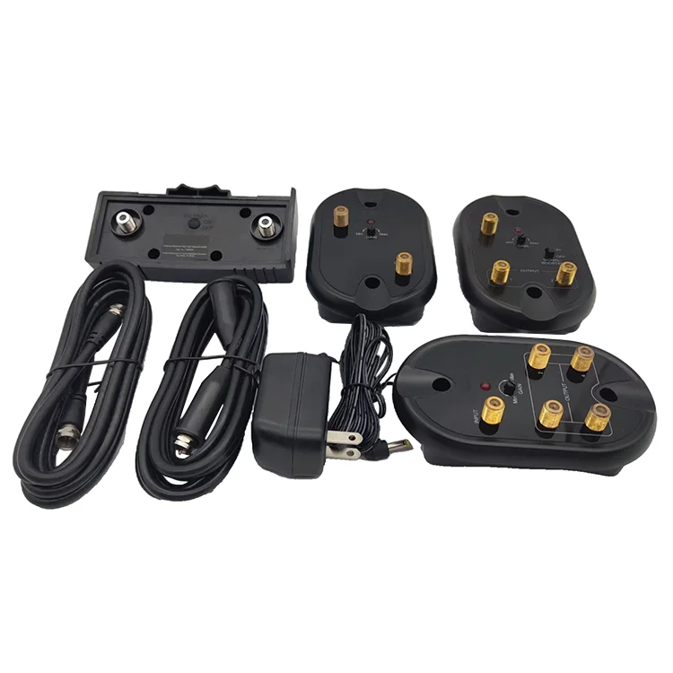 Professional Home 1 In 1 2 4 Out Indoor Outdoor High Gain HDTV Digital MINI UHF/VHF/FM CATV Cable TV Antenna Signal Amplifier