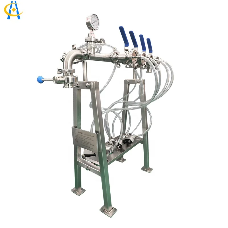 
2021 Hot selling 4 heads stainless steel manual beer keg filler beer bottle keg barrel Beer filling machine 