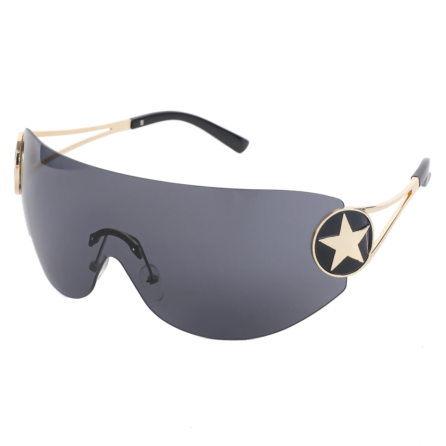 New sunglasses for men and women Pentacle personality sunglasses for driving sunscreen Retro all-matching sunglasses BO 96385