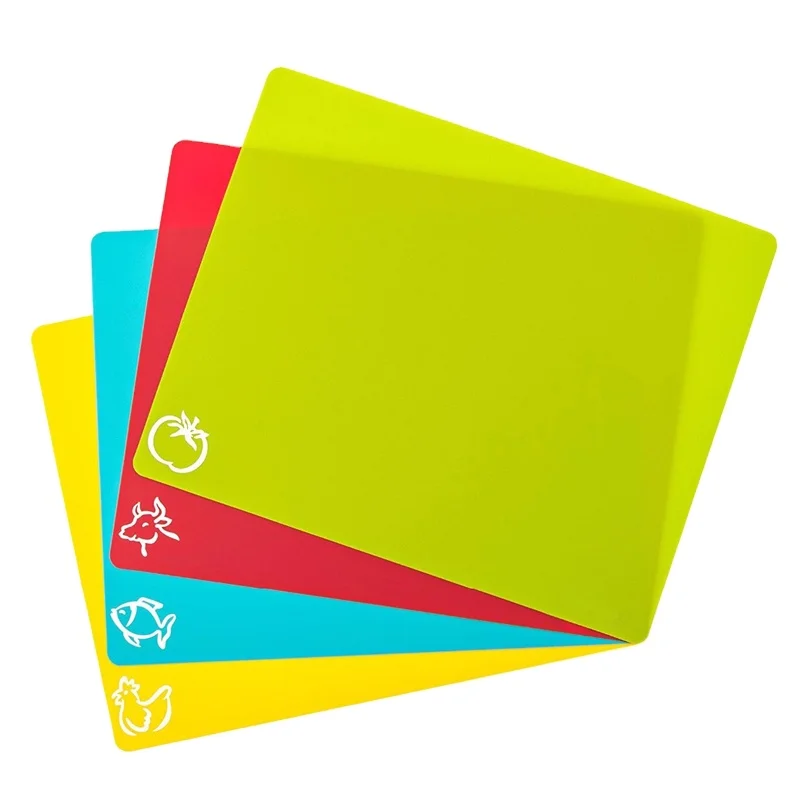 Portable Mat Set Colorful Kitchen Board Set Super Easy Clean Modern Cutting Boards Nice Non-Stick
