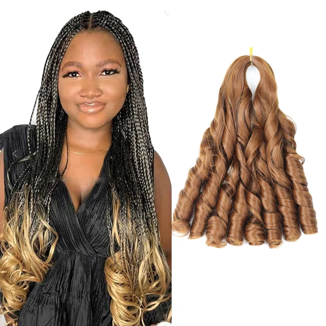 Synthetic Loose Body Wave Spiral Curls Hair French Curly Crochet Braids Wavy Pony Curly Twist 150g Braiding Hair Extensions
