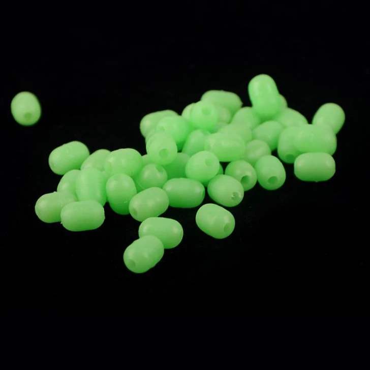 WEIHE 1000pcs/bag Cylindrical luminous soft plastic block bead carp fishing lure accessories