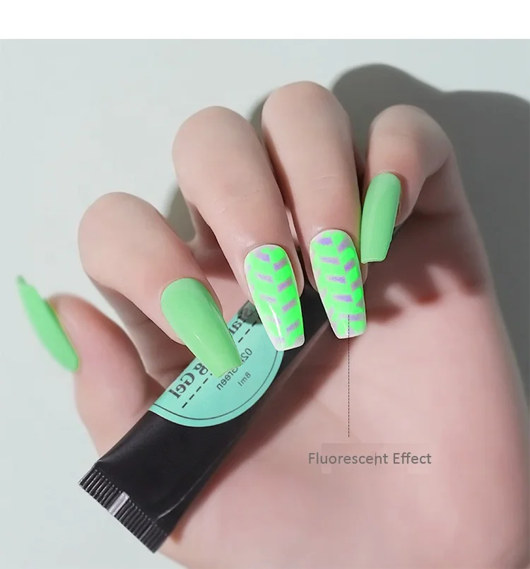 Nail Stamping Gel Polish 8ml Neon Fluorescent Stamp Print Oil UV Gel Lacquer Luminous Soak Off Varnish for Nail Art Stamp Plate