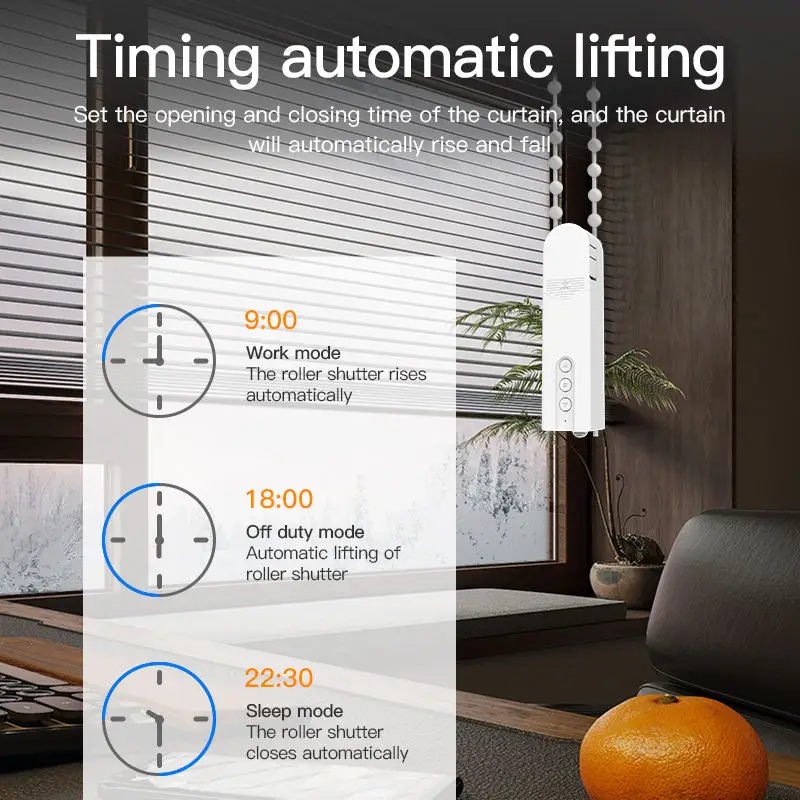 Tuya Zigbee Chain Motorized Roller Blinds Shades Shutter Drive Motor APP Voice Remote Control Window Blinds