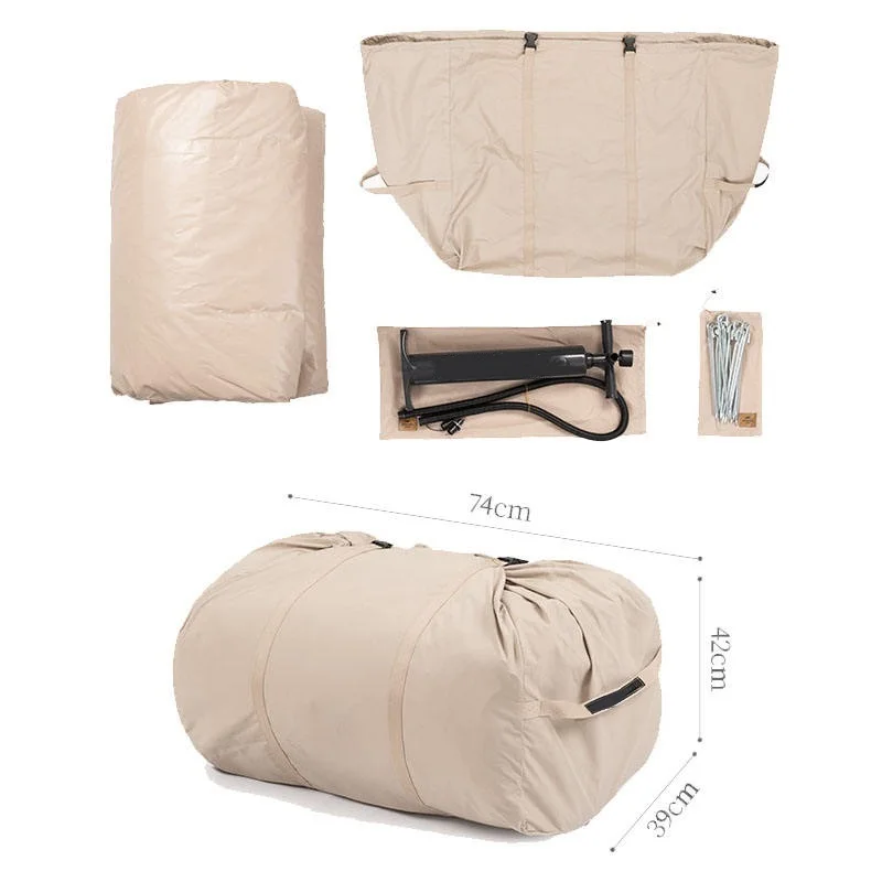 Remaco Outdoor Camping Waterproof New Design Large Oxford Cotton Canvas Fabric Air Inflatable House Tent For Camping