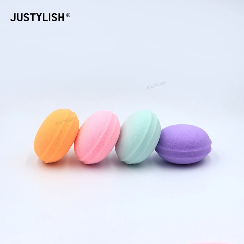 Private Label Wholesale Latex Free Cosmetics Macaroon Beauty Puff Blender Gift Set Microfiber Makeup Blender Makeup Sponge Puff