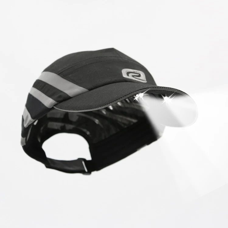 customize logo premium LED light men cap for running hunting and camping