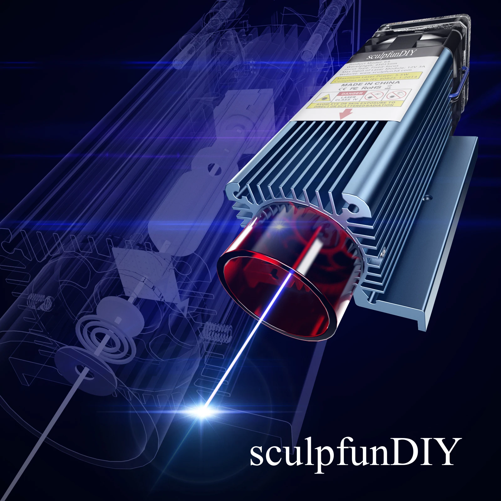 SCULPFUN S9 DIY Лазерный гравер лазерный гравировальный станок для металла и дерева