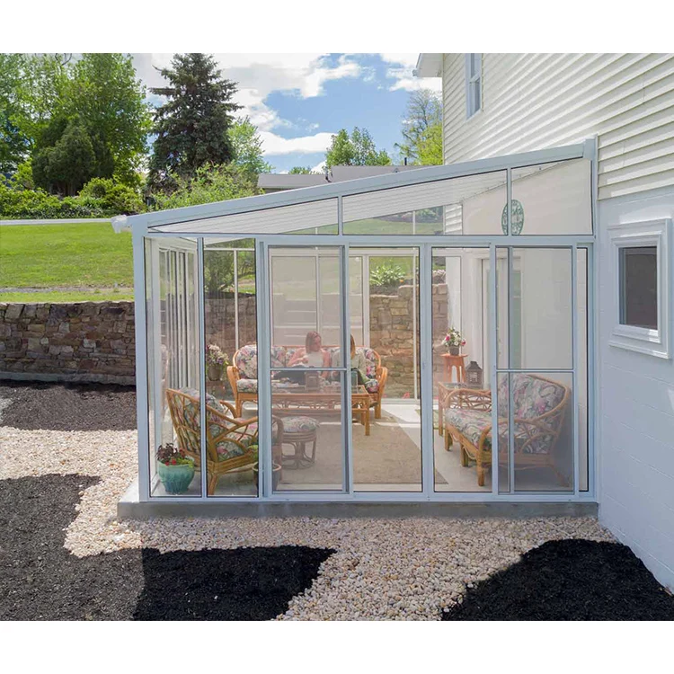 All Season Aluminum Veranda with Glass Sunroom for Prefabricated Houses and Patio Enclosure