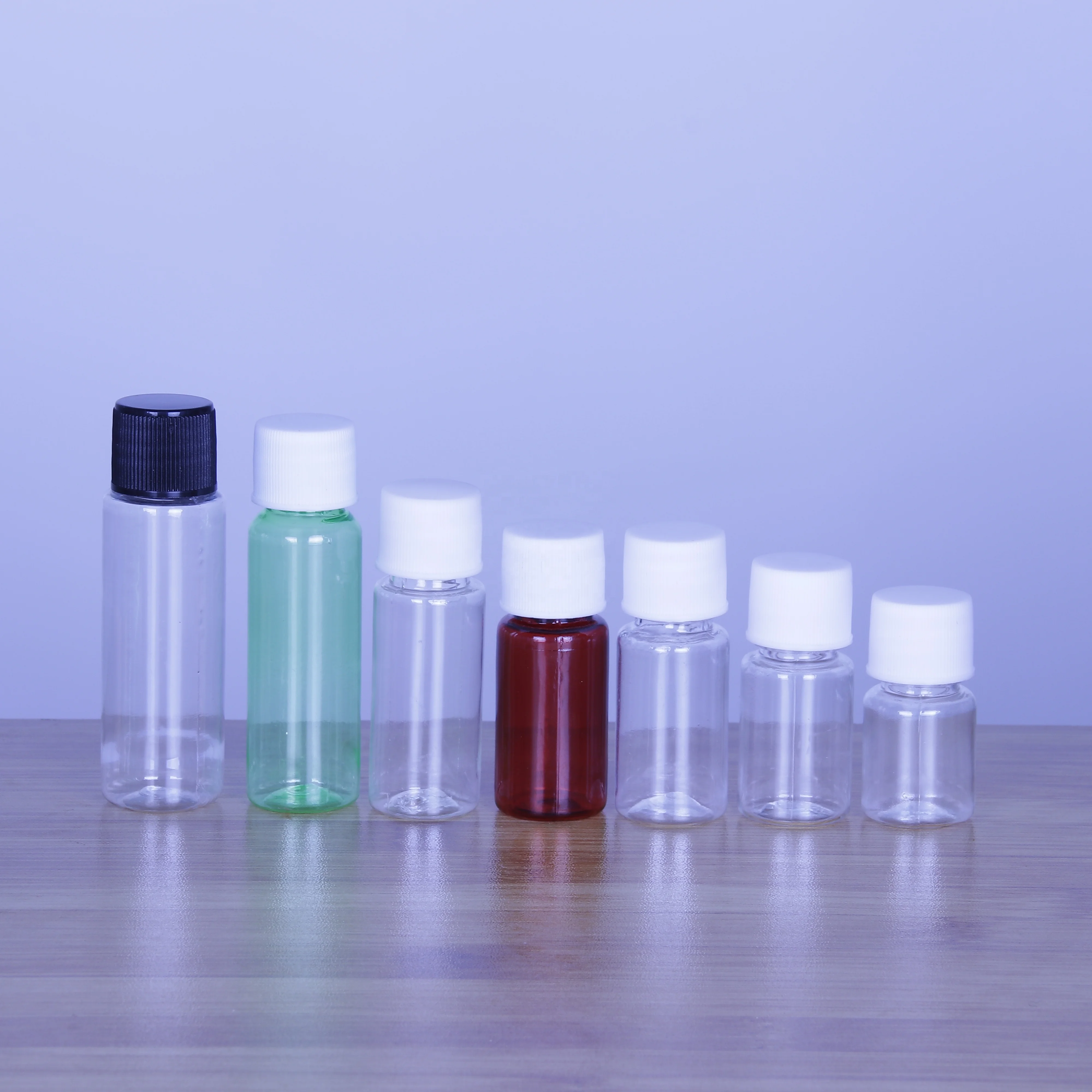 5ml8ml10ml15ml20ml25ml Transparent Plastic PET Refillable Seal Bottles Vials Reagent store Container Plastic Screw Cap