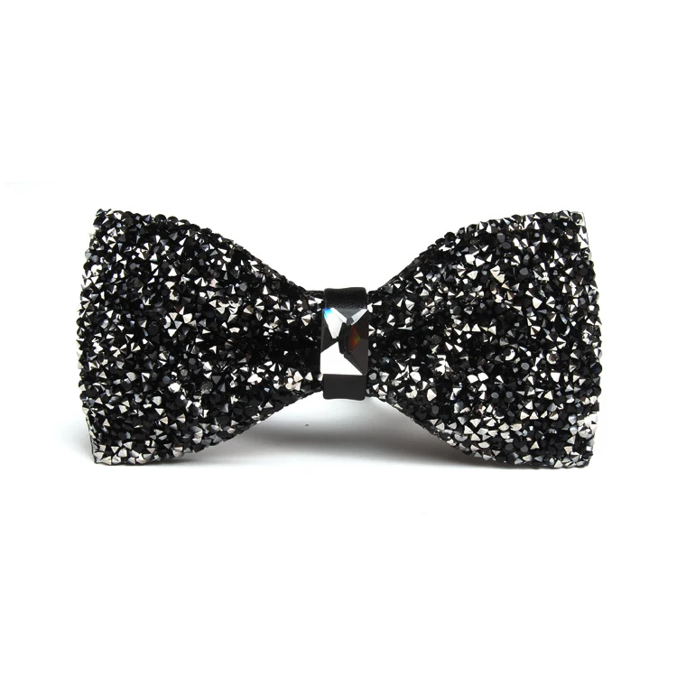 Men Fashion Wedding Party Accessories Neckwear Banquet Male Bow Tie Suit Accessories Luxury Diamond Crystal Gem Bow ties