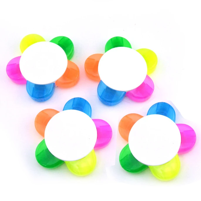 Custom Logo 5 in 1 Flower Shape Highlighter for Promotion Gift Fluorescent Ink Color Highlighter with Customized Logo
