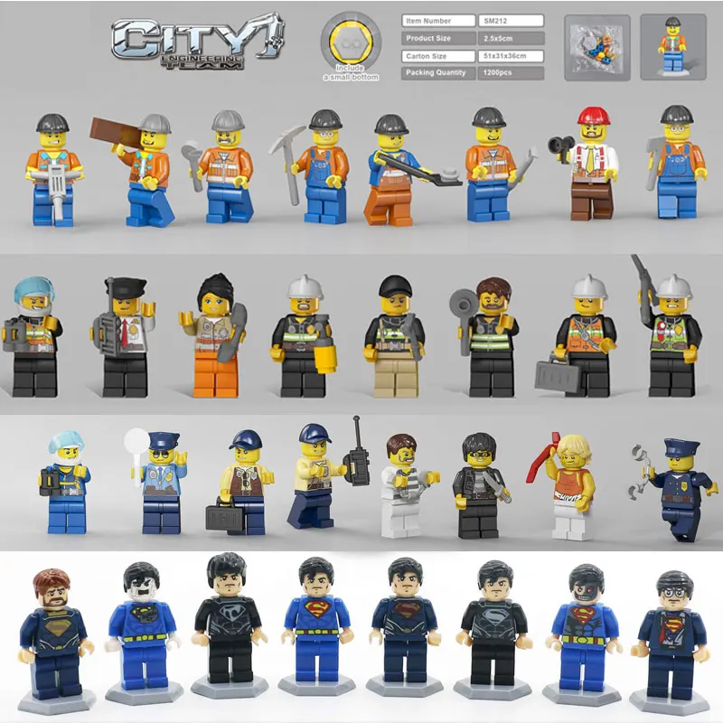 4CM Mini building block figure Party Cake topper Candy toys Figure for Children Birthday gift