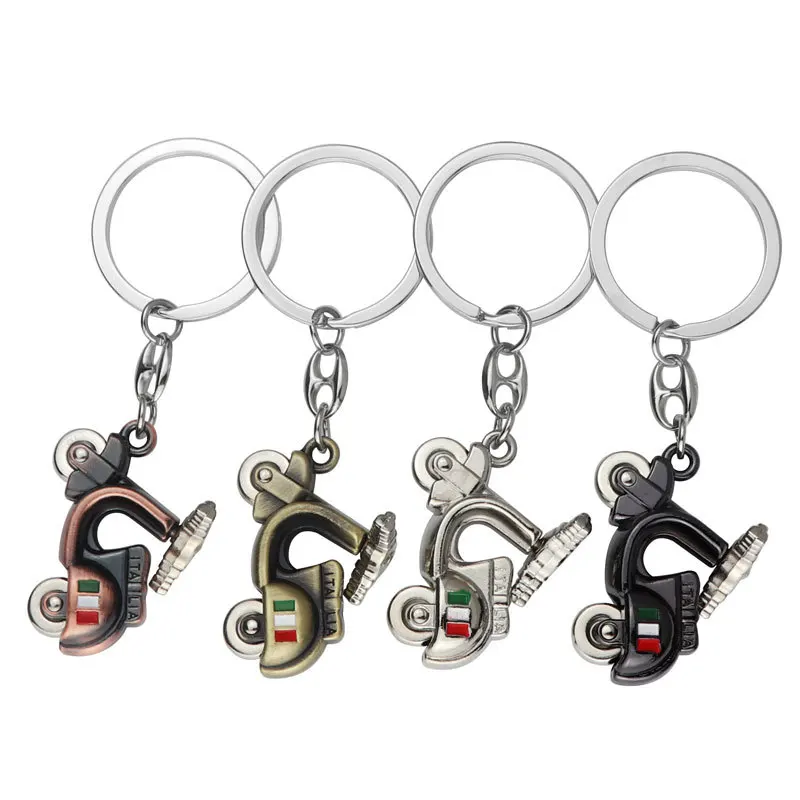 3D three-dimensional activity wheel motorcycle key chain metal bicycle key chain pendant mini ladies motorcycle keychain