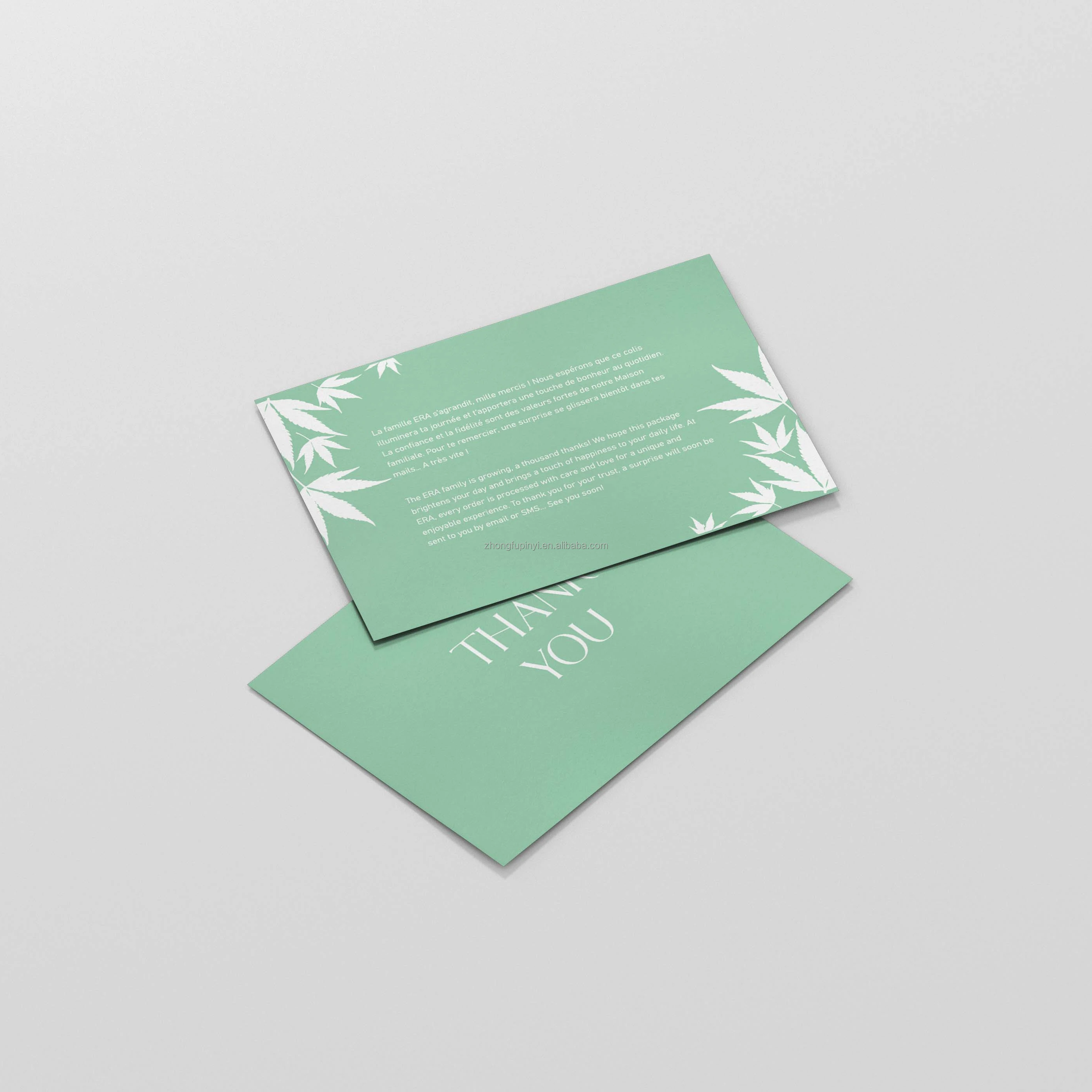 Custom Luxurious Digital Nfc Die Cut Thank You Embossed Card for Small Business Cards Cardboard Guangdong Offset Printing 100pcs