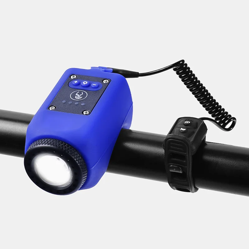 Silicone bicycle headlights high-volume 110db horn rechargeable 1200mAh bike cycling light