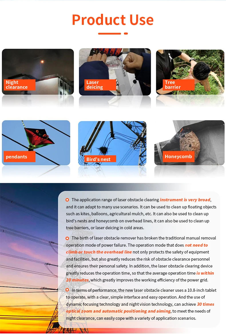 200w 500w Portable Fiber Laser Obstacle Remover Cleaning Machine Laser Obstacle Remover Factory