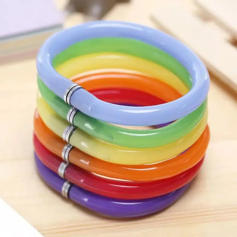 Promotional Creative Portable Bracelet Ballpoint Pen Flexible Plastic Wristband Gift Pen for Children
