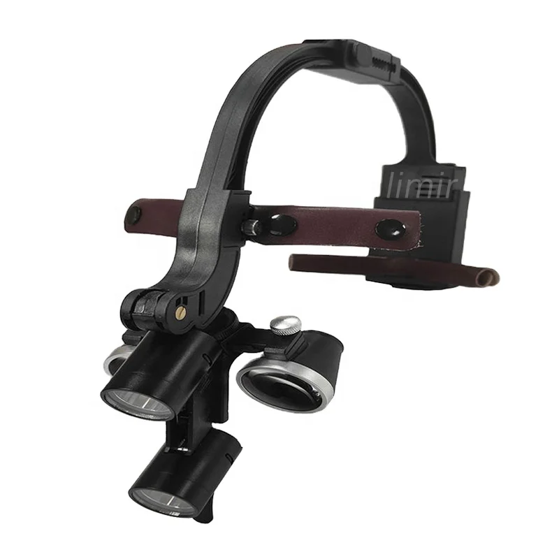 Dental  portable surgical loupe 2.5X 3.5X head light led  / dental  Medical binocular headlight magnification glasses