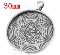 10pcs 45/50mm Good Plating Necklace Pendant Setting Cabochon Cameo Base Tray Bezel Blank Fit Cabochons Jewelry Making Findings