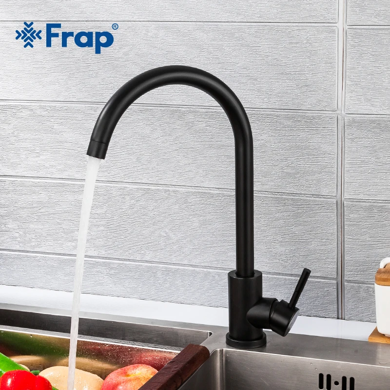 
Matt Black and Stainless Steel Kitchen Tap Faucet 